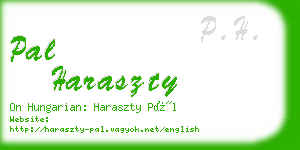 pal haraszty business card